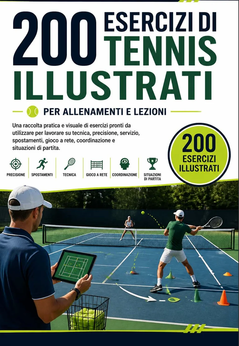 Pagina illustrata della guida di tennis 1